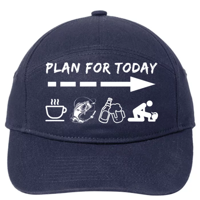 Plan For Today Coffee Fishing Beer Sex 7-Panel Snapback Hat