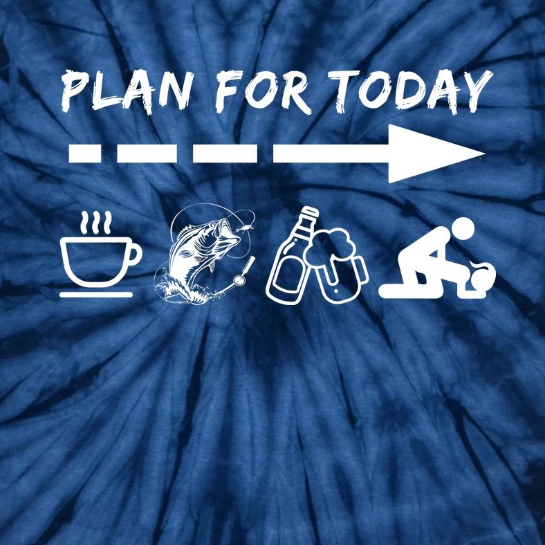 Plan For Today Coffee Fishing Beer Sex Tie-Dye T-Shirt