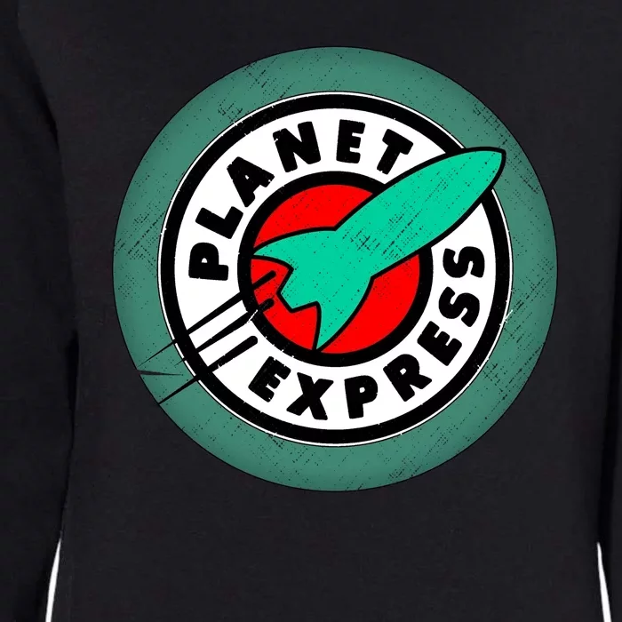 Planet Express Logo Vintage Womens California Wash Sweatshirt