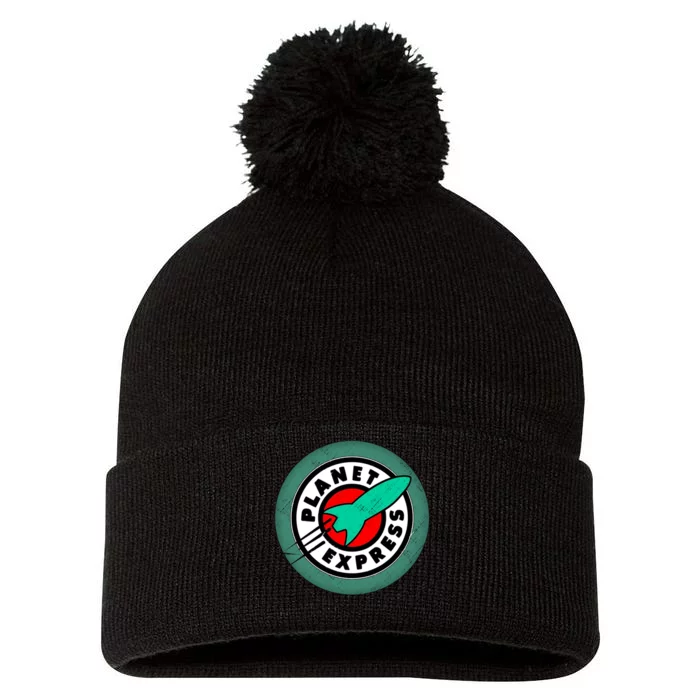 Planet Express Logo Vintage Pom Pom 12in Knit Beanie