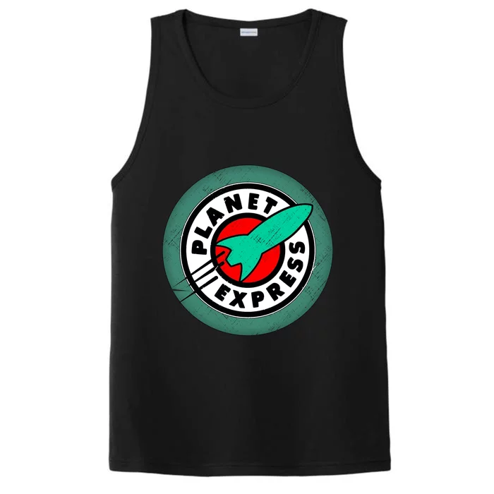 Planet Express Logo Vintage Performance Tank