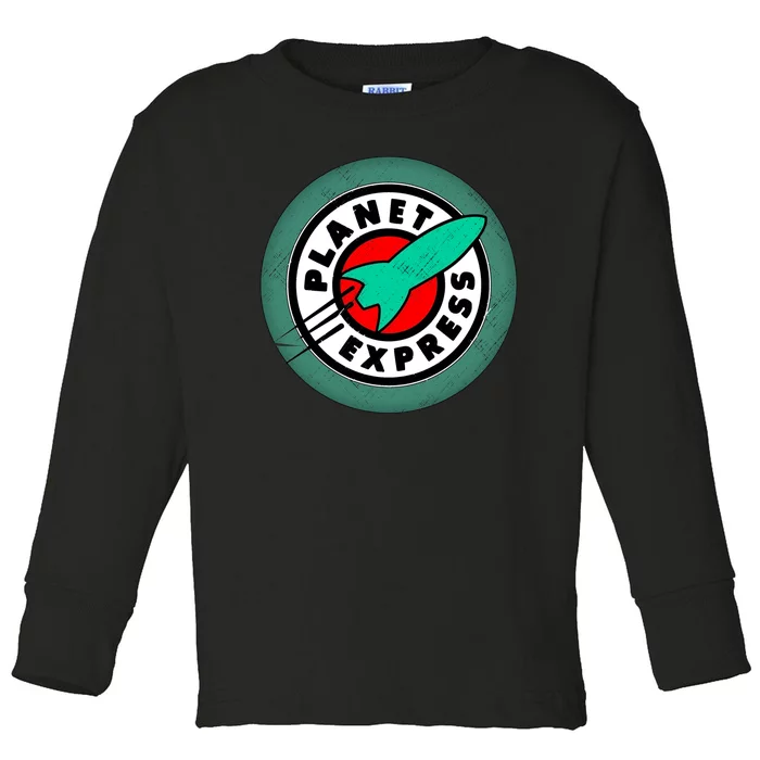 Planet Express Logo Vintage Toddler Long Sleeve Shirt