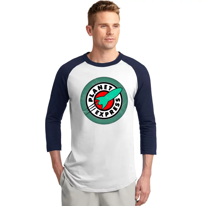 Planet Express Logo Vintage Baseball Sleeve Shirt