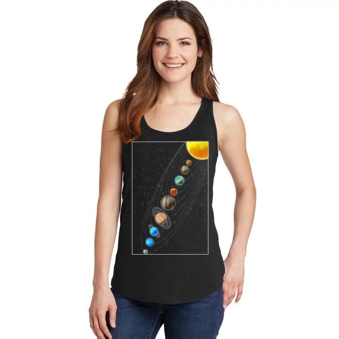 Planets Solar System Ladies Essential Tank