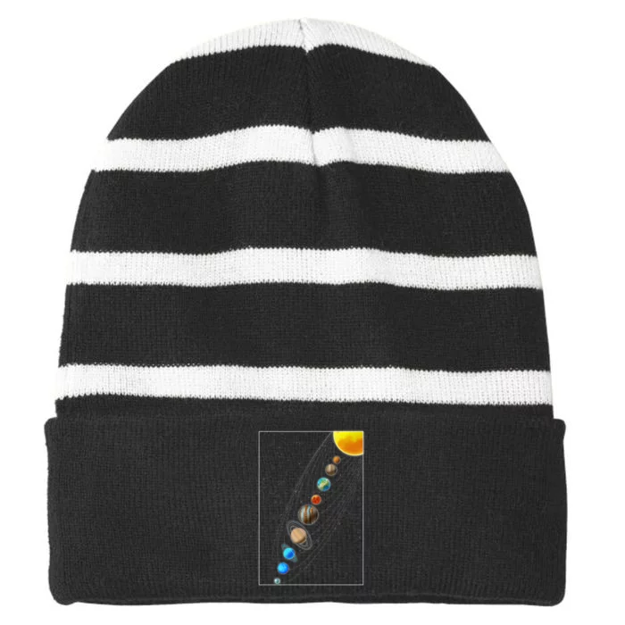 Planets Solar System Striped Beanie with Solid Band