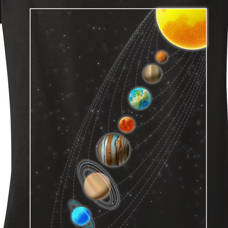 Planets Solar System Women's V-Neck T-Shirt