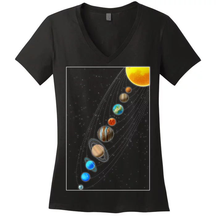 Planets Solar System Women's V-Neck T-Shirt