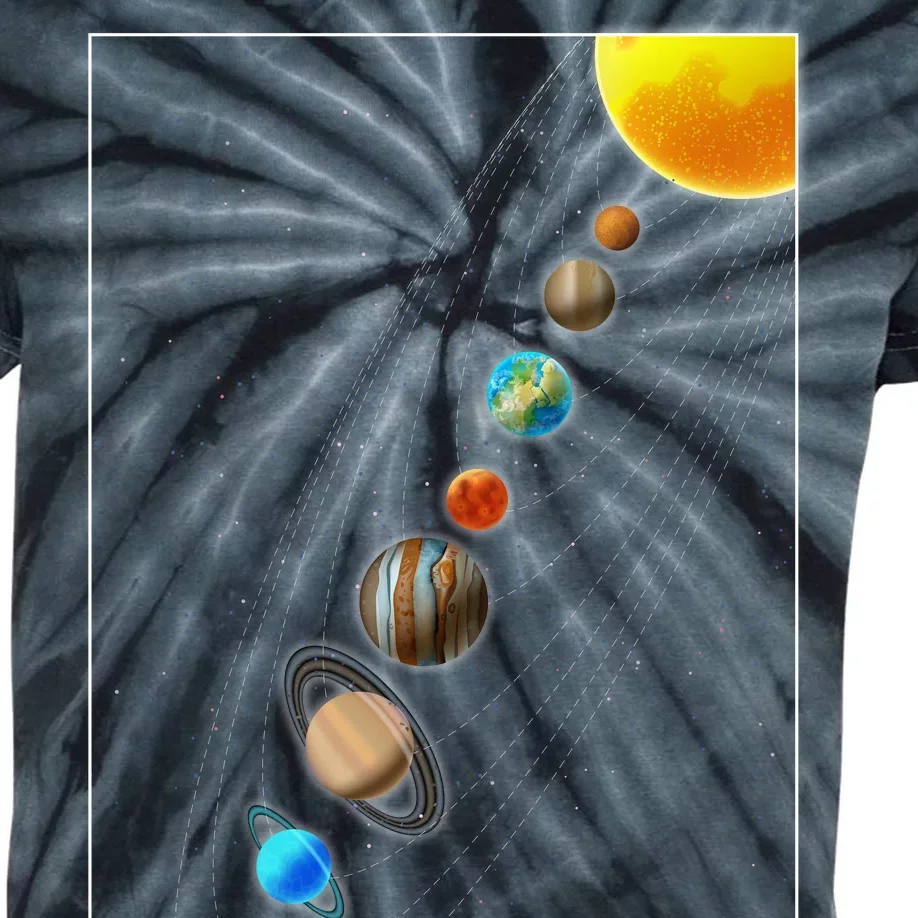 Planets Solar System Kids Tie-Dye T-Shirt