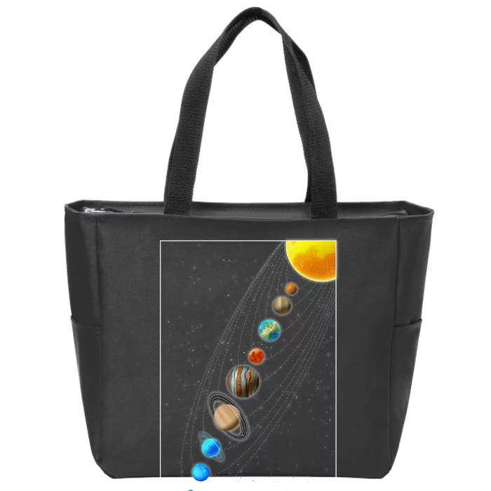 Planets Solar System Zip Tote Bag