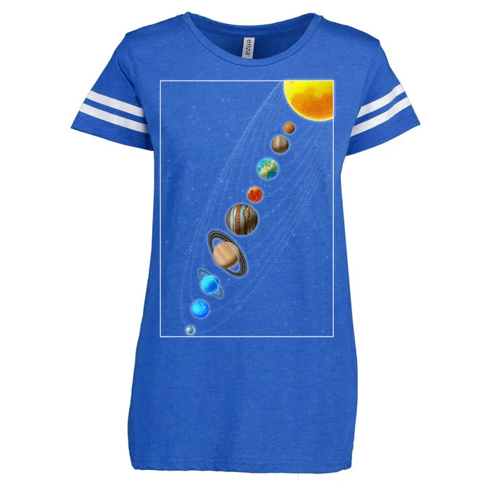 Planets Solar System Enza Ladies Jersey Football T-Shirt