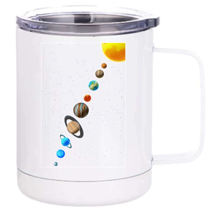 Planets Solar System Front & Back 12oz Stainless Steel Tumbler Cup