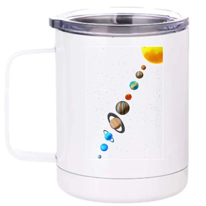 Planets Solar System Front & Back 12oz Stainless Steel Tumbler Cup