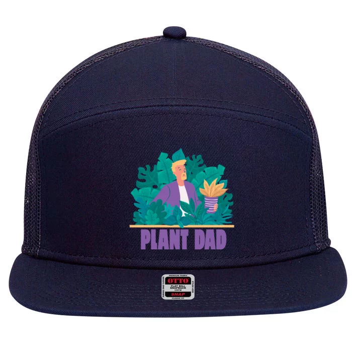 Plant Dad 7 Panel Mesh Trucker Snapback Hat