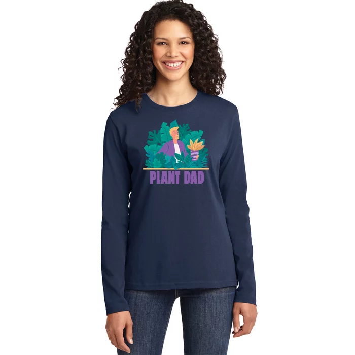 Plant Dad Ladies Long Sleeve Shirt