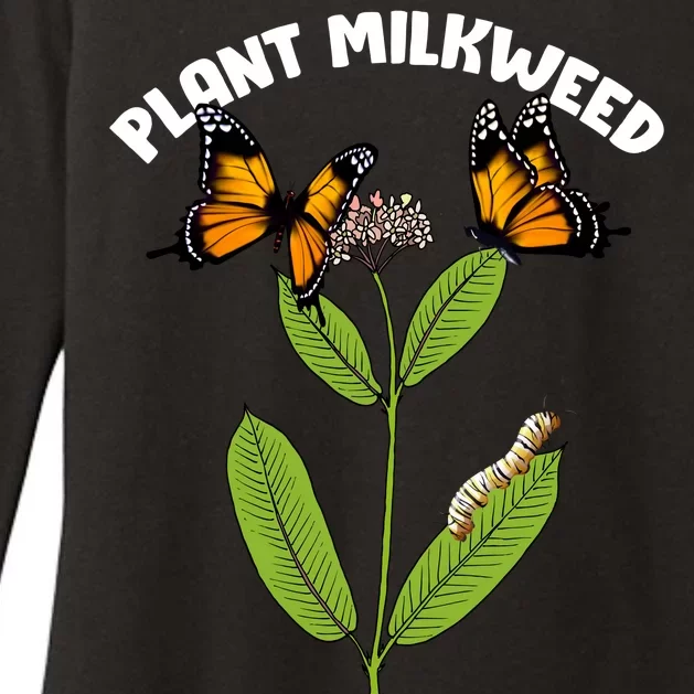 Plant Milkweed Womens CVC Long Sleeve Shirt