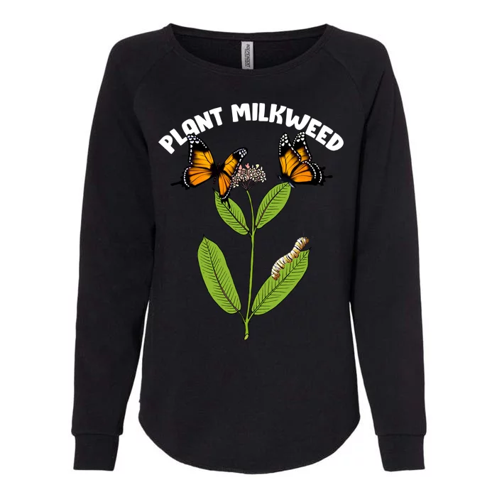 Plant Milkweed Womens California Wash Sweatshirt