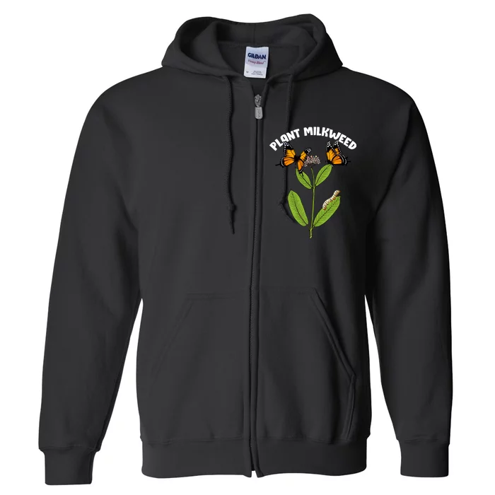 Plant Milkweed Full Zip Hoodie