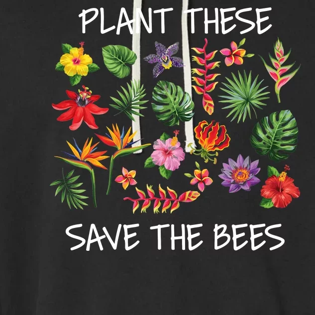 Plant These Save Bees Garment-Dyed Fleece Hoodie