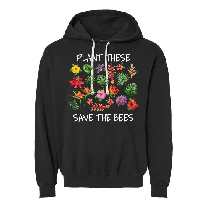 Plant These Save Bees Garment-Dyed Fleece Hoodie