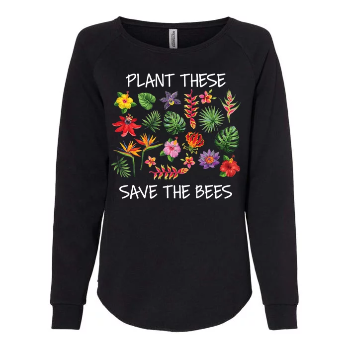 Plant These Save Bees Womens California Wash Sweatshirt