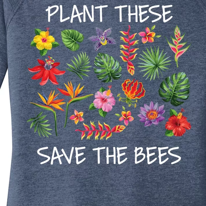 Plant These Save Bees Women's Perfect Tri Tunic Long Sleeve Shirt