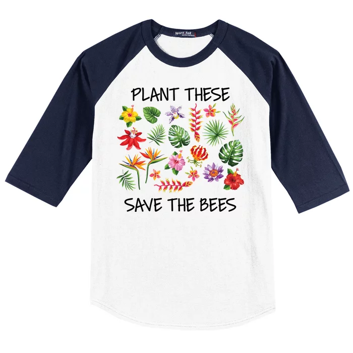 Plant These Save Bees Baseball Sleeve Shirt