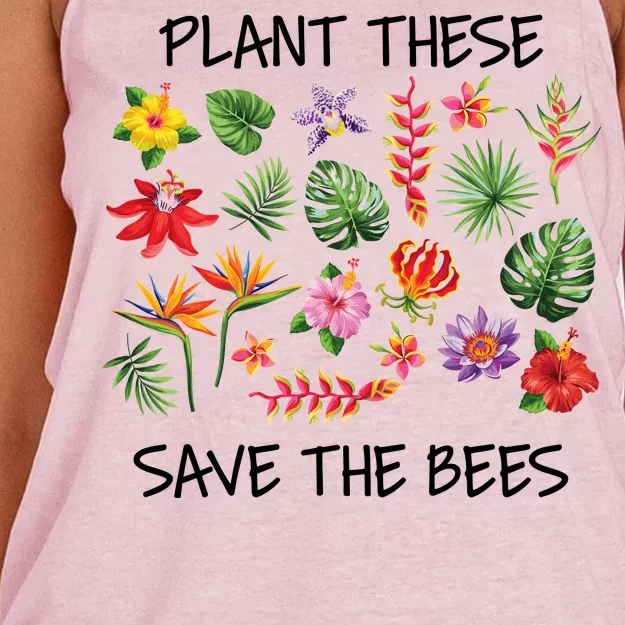 Plant These Save Bees Women's Knotted Racerback Tank