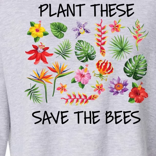 Plant These Save Bees Cropped Pullover Crew