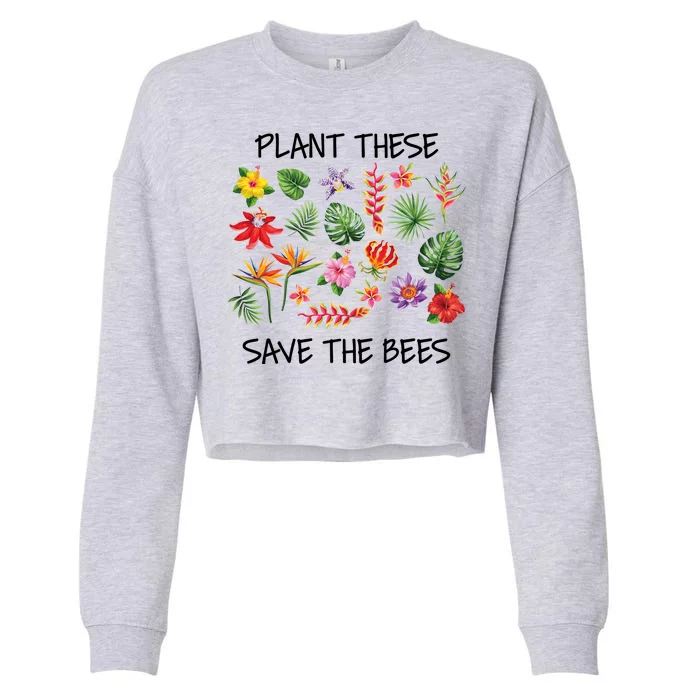 Plant These Save Bees Cropped Pullover Crew