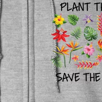 Plant These Save Bees Full Zip Hoodie