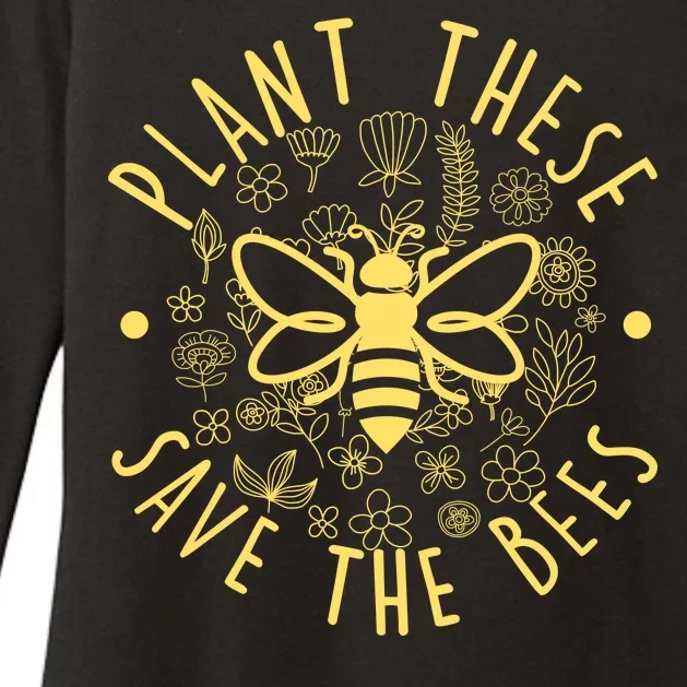 Plant These Save The Bees Womens CVC Long Sleeve Shirt