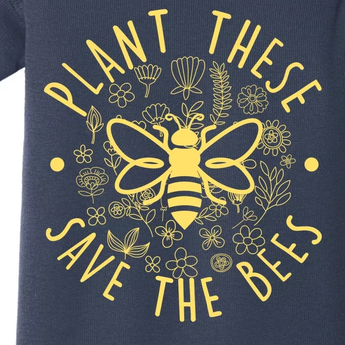 Plant These Save The Bees Baby Bodysuit