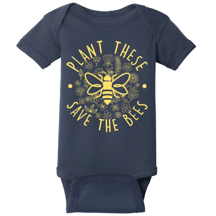 Plant These Save The Bees Baby Bodysuit