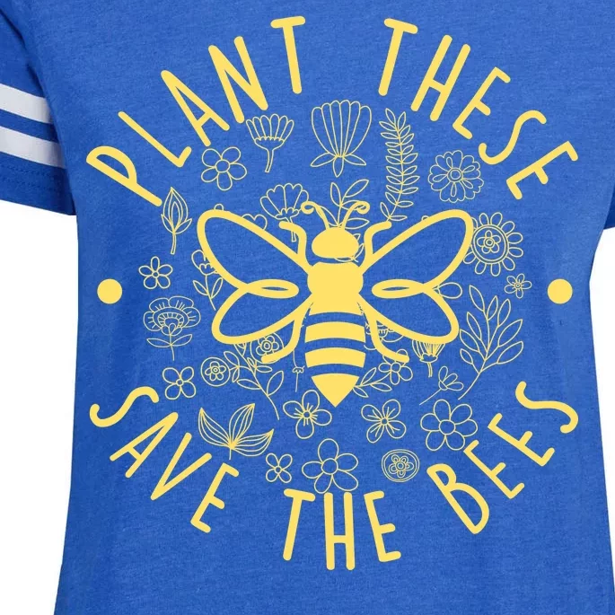 Plant These Save The Bees Enza Ladies Jersey Football T-Shirt