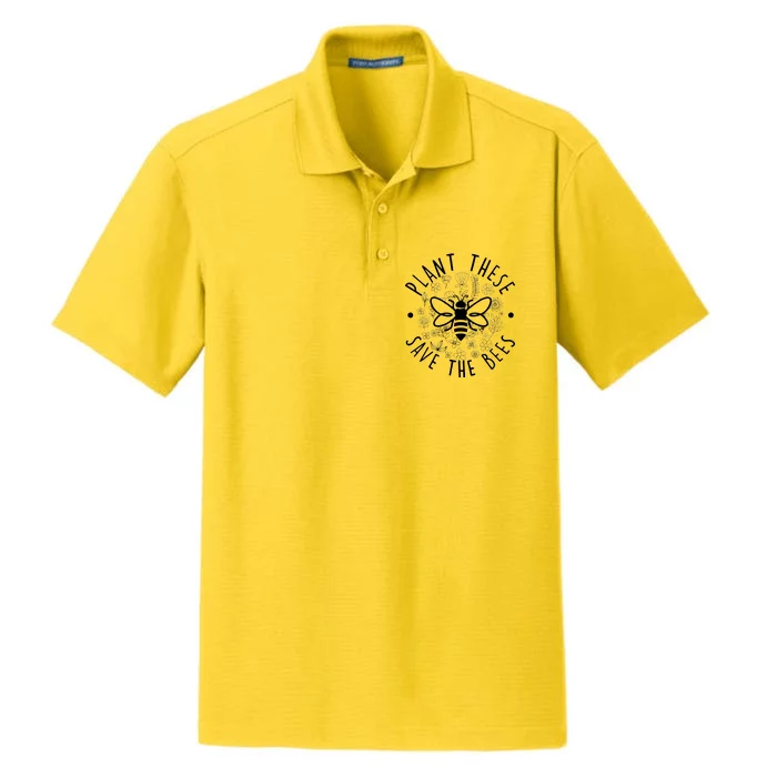 Plant These Save The Bees Dry Zone Grid Performance Polo