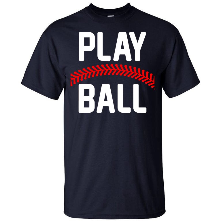 Play Ball Baseball and Softball Players Tall T-Shirt