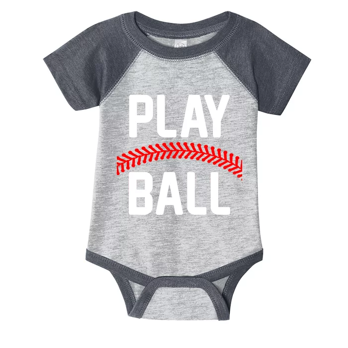 Play Ball Baseball and Softball Players Infant Baby Jersey Bodysuit