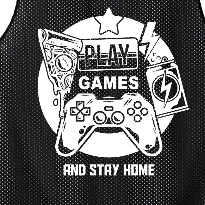 Play Games And Stay Home Mesh Reversible Basketball Jersey Tank