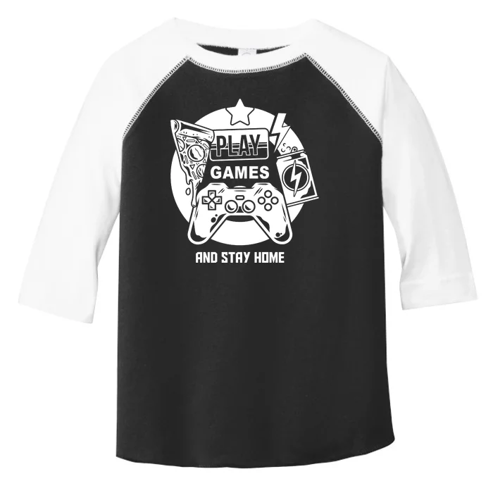 Play Games And Stay Home Toddler Fine Jersey T-Shirt