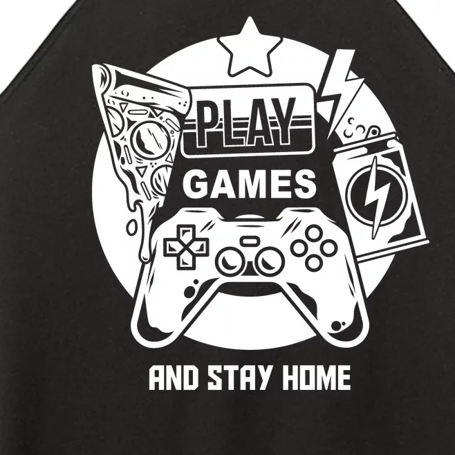 Play Games And Stay Home Women’s Perfect Tri Rocker Tank