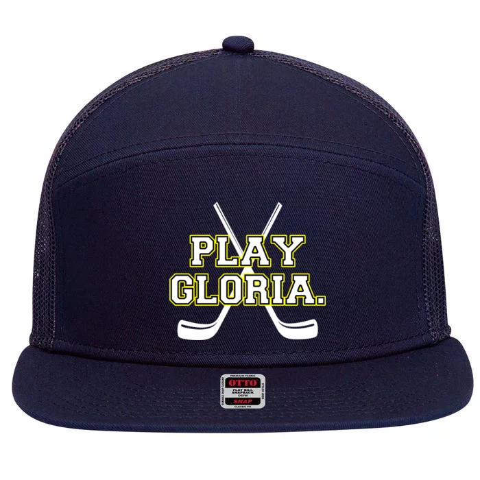 Play Gloria Hockey 7 Panel Mesh Trucker Snapback Hat