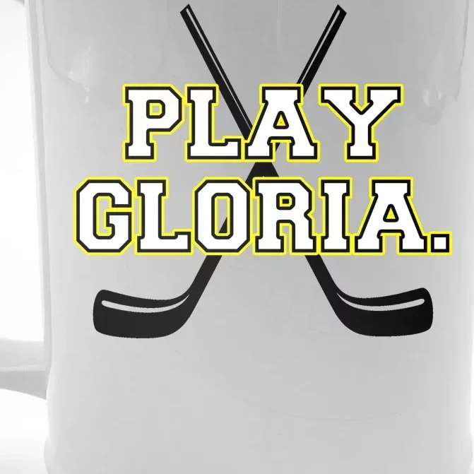 Play Gloria Hockey Front & Back Beer Stein