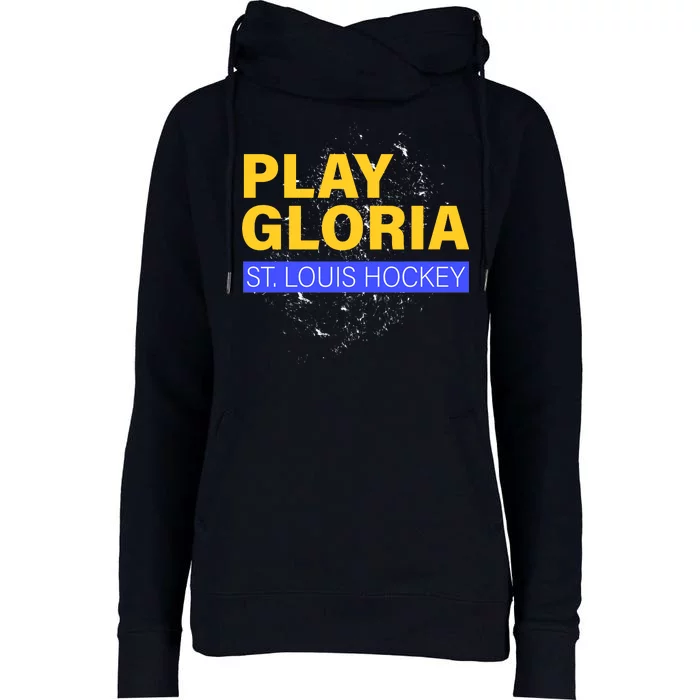 Play Gloria St. Louis Hockey Womens Funnel Neck Pullover Hood