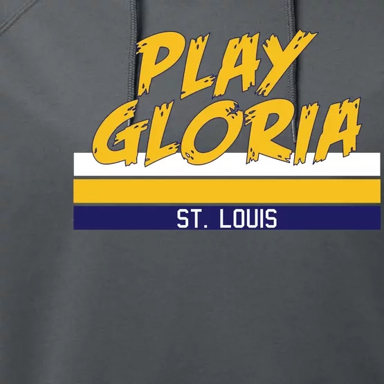 Play Gloria St. Louis Hockey Stripes Performance Fleece Hoodie