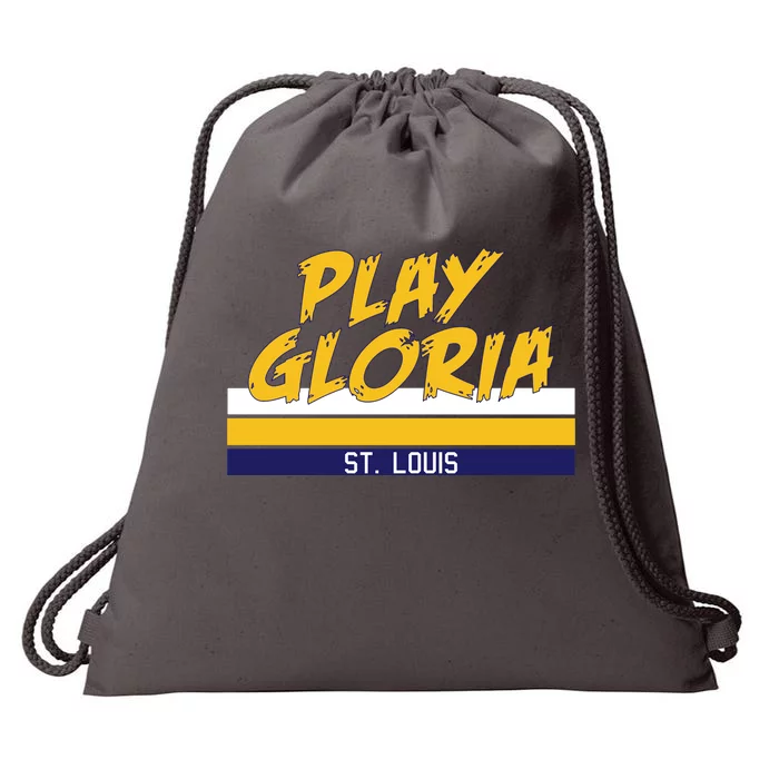 Play Gloria St. Louis Hockey Stripes Drawstring Bag