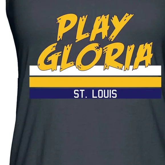 Play Gloria St. Louis Hockey Stripes Ladies Essential Flowy Tank