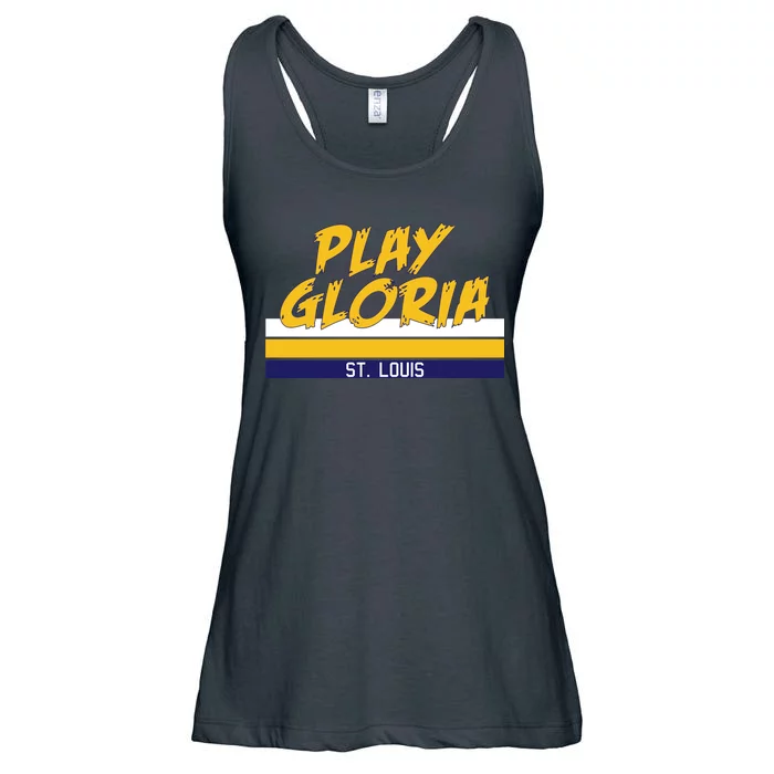 Play Gloria St. Louis Hockey Stripes Ladies Essential Flowy Tank