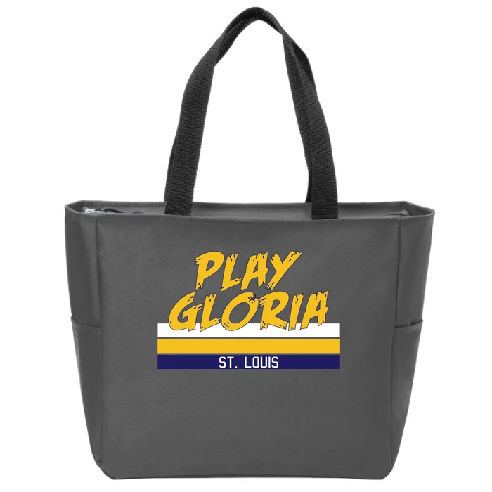 Play Gloria St. Louis Hockey Stripes Zip Tote Bag