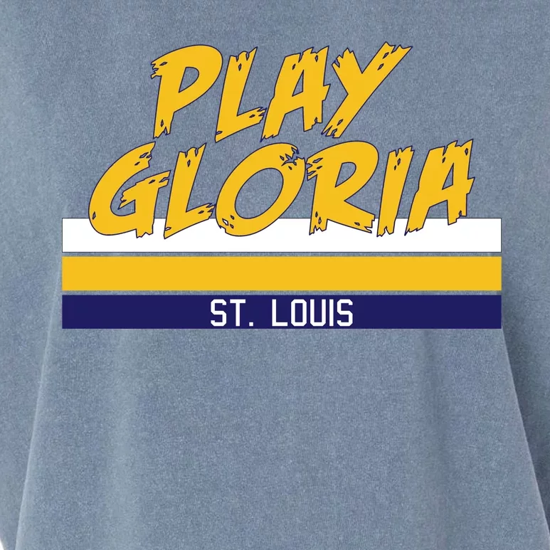 Play Gloria St. Louis Hockey Stripes Garment-Dyed Women's Muscle Tee