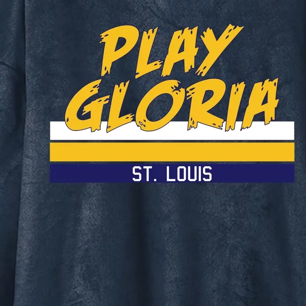 Play Gloria St. Louis Hockey Stripes Hooded Wearable Blanket